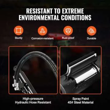 VEVOR Hydraulic Top Link Cat.1-1 (11 in, 20-7/8~31-7/8 in), Hydraulic Cylinder with 2 Hoses & G3/8" Check Valve