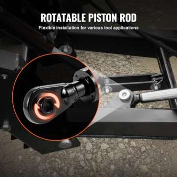 VEVOR Hydraulic Top Link Cat.1-1 (11 in, 20-7/8~31-7/8 in), Hydraulic Cylinder with 2 Hoses & G3/8" Check Valve