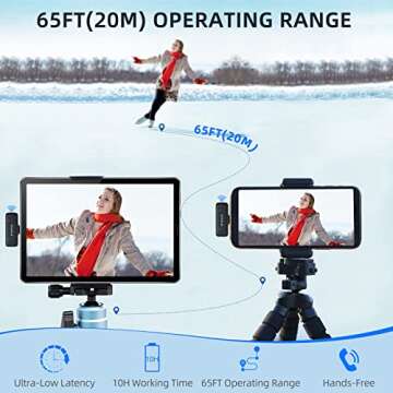 XIAOLO Wireless Lavalier Microphone for iPhone,Noise Cancelling Lapel Mic for Clear Audio Recording Vlog,YouTube,Interview,3 Mode Denoise (Black-TypeC)