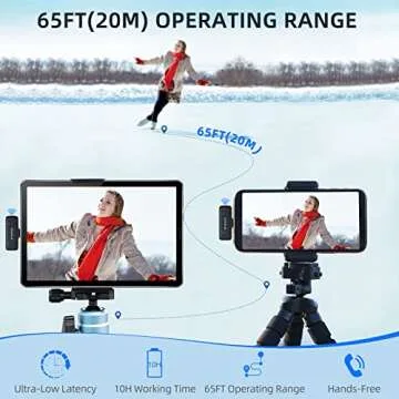 XIAOLO Wireless Lavalier Microphone for iPhone,Noise Cancelling Lapel Mic for Clear Audio Recording Vlog,YouTube,Interview,3 Mode Denoise (Black-TypeC)