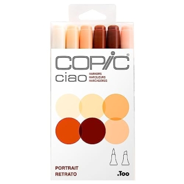 Copic Ciao Markers Skintone Set - 6-Pack for Artists
