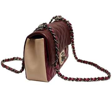 Chanel Womens Tri-color Leather Flap Chain Shoulder Bag A92632