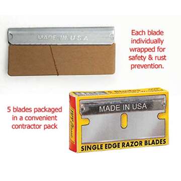 IVY Classic Razor Blade Scraper with 5 USA Blades