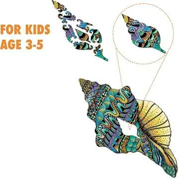 Conch Shell Wooden Jigsaw Puzzle with Unique Shapes for Adults