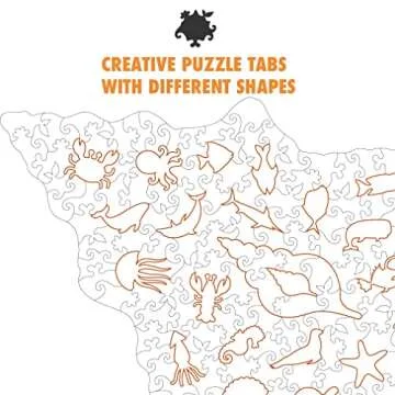 Conch Shell Wooden Jigsaw Puzzle with Unique Shapes for Adults