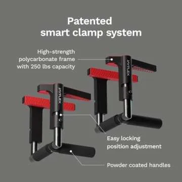 Jayflex CrossGrips Compact Pull Up Bar - Pull Up Bar Door Frame for Work from Home Fitness - Adjustable Door Frame Pullup Bar Handles - 250 lbs Capacity