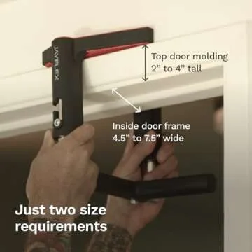 Jayflex CrossGrips Compact Pull Up Bar - Pull Up Bar Door Frame for Work from Home Fitness - Adjustable Door Frame Pullup Bar Handles - 250 lbs Capacity