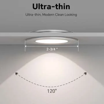 acegoo RV 2.75" Recessed LED Ceiling Light 12V Ultra-Thin Puck Light, Dimmable RV Lights Interior for Camper Van Truck Motorhome Boat Sailboat Roof Under Cabinet Lighting, 6 Pack (Sliver,Cool White)