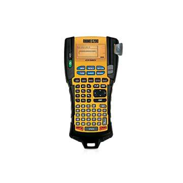 DYMO 1756589 Rhino 5200 Industrial Label Maker Kit, 5 Lines, 4 9/10w x 9 1/5d x 2 1/2h