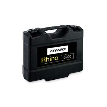 DYMO 1756589 Rhino 5200 Industrial Label Maker Kit, 5 Lines, 4 9/10w x 9 1/5d x 2 1/2h