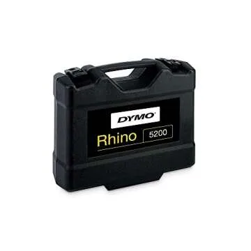 DYMO 1756589 Rhino 5200 Industrial Label Maker Kit, 5 Lines, 4 9/10w x 9 1/5d x 2 1/2h