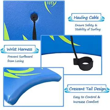 Bo-Toys Body Board Lightweight with EPS Core (Blue, 33-INCH)