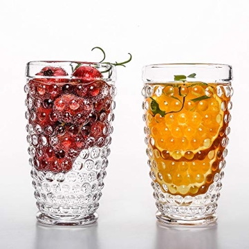 Premium G Hobnail Highball Glasses Set | 6 Pcs
