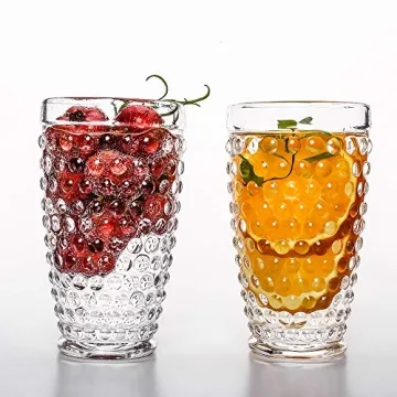 Premium G Hobnail Highball Glasses Set | 6 Pcs