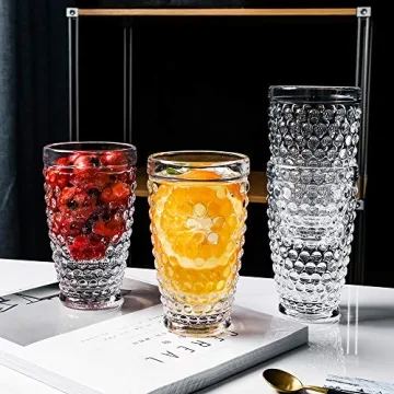 Premium G Hobnail Highball Glasses Set | 6 Pcs