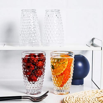 Premium G Hobnail Highball Glasses Set | 6 Pcs
