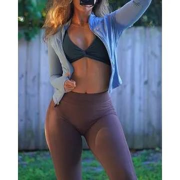 Danysu Women's Workout Sports Bras Backless Padded Low Impact Bra Yoga Crop Tank Top Twirl Front Peacock Navy XS