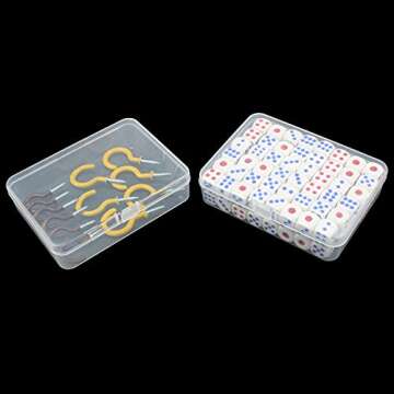 Thintinick 8-Pack Rectangular Plastic Storage Containers Box with Hinged Lid for Beads and Crafts, 4.5 x 3.3 x 1.1 inch / 115 x 85 x 28 mm (Translucent)