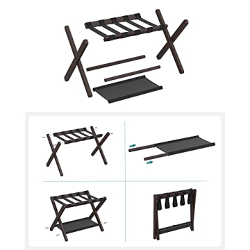 SONGMICS Luggage Rack Stylish and Durable Suitcase Stand