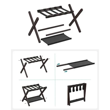 SONGMICS Luggage Rack Stylish and Durable Suitcase Stand