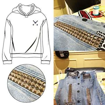 TUZAZO 500 Square Pyramid Studs for DIY Projects