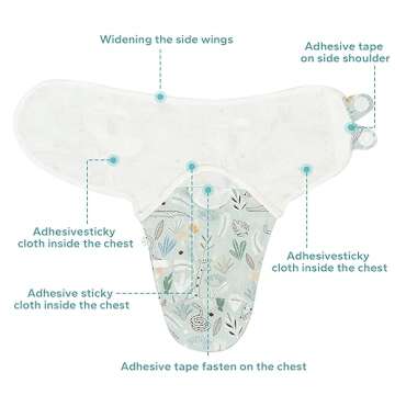 ZIGJOY Swaddle Blanket Cotton Knit Baby Wrap 0-3Months, 0.5 Tog Newborn Wearable Swaddle Sleep Sacks，Adjustable 2 Pack Infant Sleep Sack for Baby Boy Girl（Green）