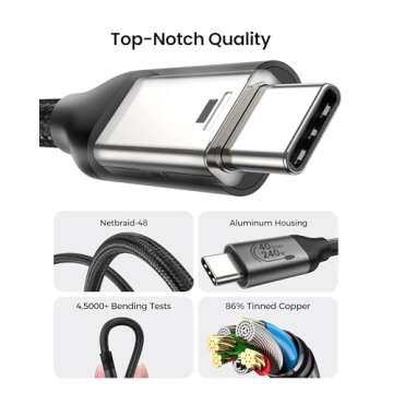 Silkland USB 4 Cable - 40Gbps Data & 240W Fast Charging