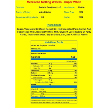 Merckens Super White Melting Wafers 10 Pounds for Baking