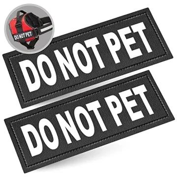 Industrial Puppy Do Not Pet Patch - Attachable Patches with Hook Backing for Do Not Pet Dog Vest Har...