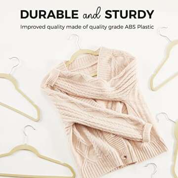 HOUSE DAY Velvet Hangers 50 Pack - Space Saving & Durable