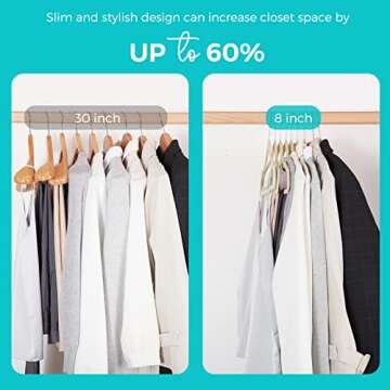 HOUSE DAY Velvet Hangers 50 Pack - Space Saving & Durable