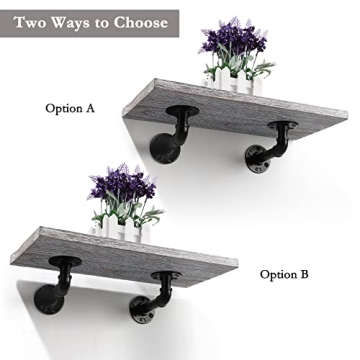 Industrial Pipe Floating Shelves Set of 3 for Home Decor