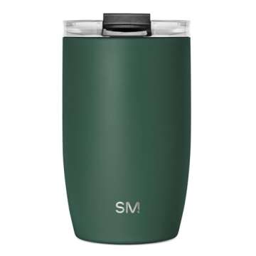 Simple Modern Travel Coffee Mug Tumbler with Flip Lid | Reusable Insulated Stainless Steel Cold Brew...