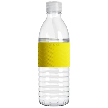 Copco Hydra 16.9 oz Water Bottle with Leak-Proof Lid - Tritan Reusable with Textured Grip Sleeve - B...