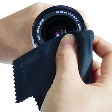 6Pcs Microfiber Cleaning Cloths Eyeglasses Cleaning Cloth for Glasses, Camera Lens, Smartphones and Tablets