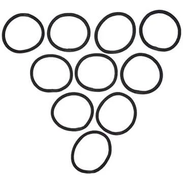 GOODY Ouchless XL & Extra Thick Elastics, Black, 10.0 Count,