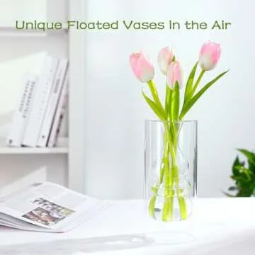 Elegant Hand Blown Glass Bubble Vase for Home Decor