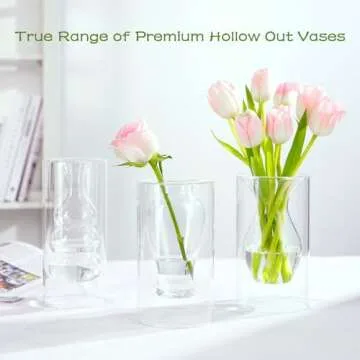 Elegant Hand Blown Glass Bubble Vase for Home Decor