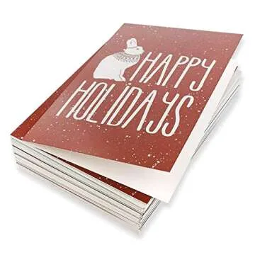 48-Pack Merry Christmas Greetings Cards for All Ages