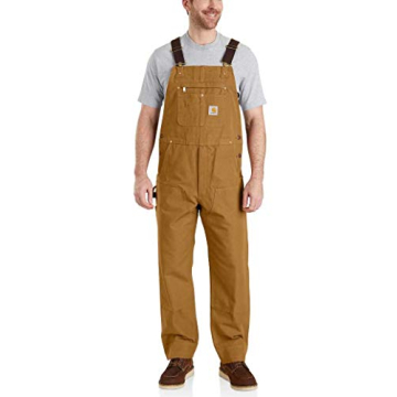 Carhartt Men's Relaxed Fit Duck Bib Overall in Carhartt Brown for Work and Outdoor Activities