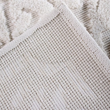 Orian Sculpted 4704 Indoor/Outdoor High-Low Debonair Natural Area Rug, 7'9" x 10'10", Ivory