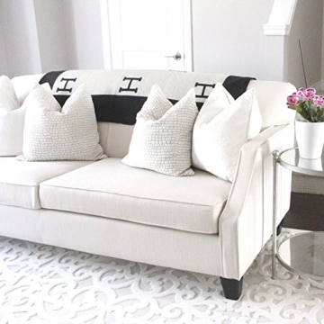 Orian Sculpted 4704 Indoor/Outdoor High-Low Debonair Natural Area Rug, 7'9" x 10'10", Ivory