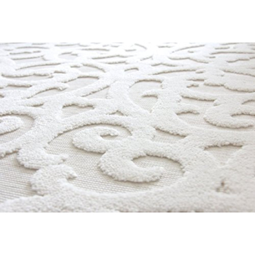 Orian Sculpted 4704 Indoor/Outdoor High-Low Debonair Natural Area Rug, 7'9" x 10'10", Ivory