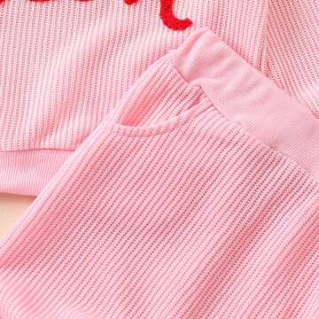 RSRZRCJ Baby Girl Valentines Day Top Pants Set
