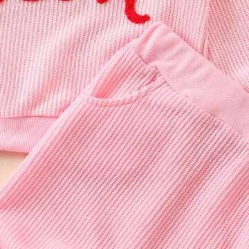 RSRZRCJ Baby Girl Valentines Day Top Pants Set