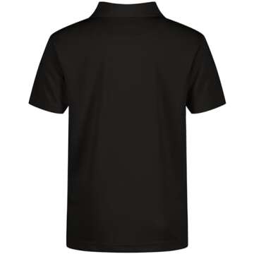 Nautica Boys' School Uniform Short Sleeve Polo Shirt - Comfortable, Durable Performance Shirt for Ac...