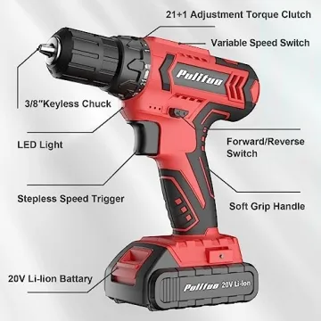 Discover PULITUO 20V Cordless Drill Set with Accessories