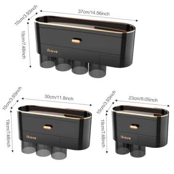 Stylish Wall Mounted Toothbrush Holder for Bathroom