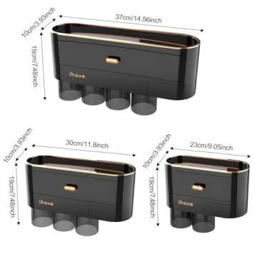 Stylish Wall Mounted Toothbrush Holder for Bathroom