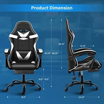 Ergonomic YSSOA Racing Gaming Chair - Adjustable Comfort